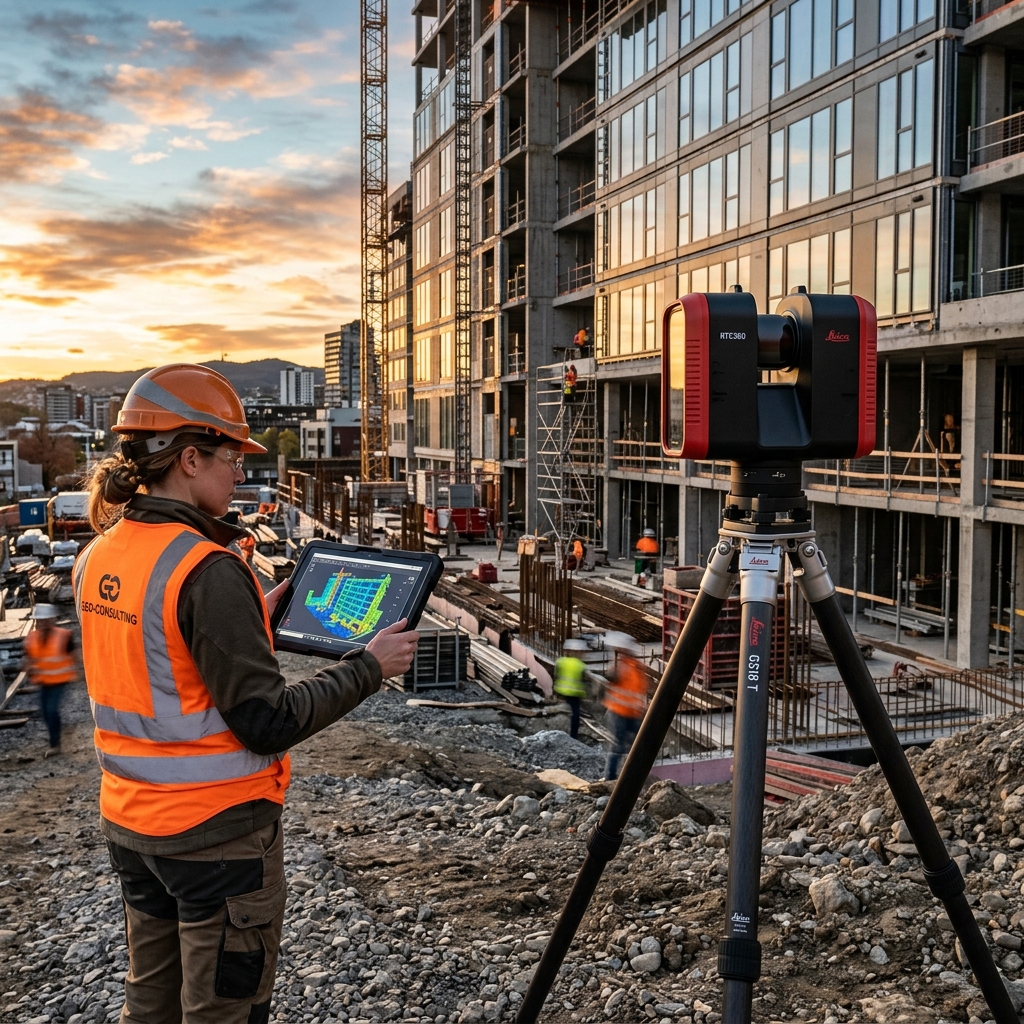 Skaning 3D Leica RTC360 – używany w terenie na budowie